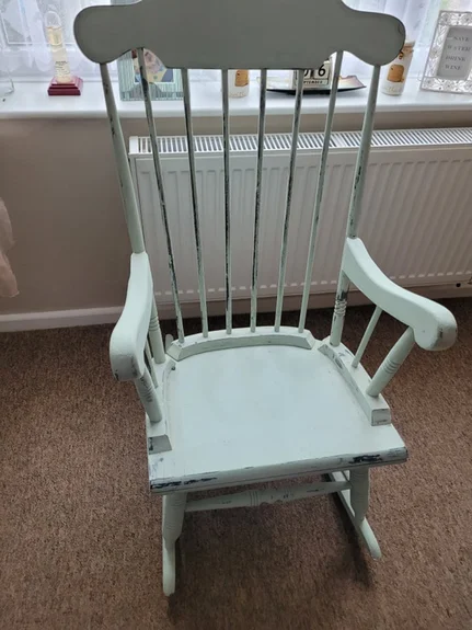 Wooden Rocking Chair Spray Painted Milton Keynes